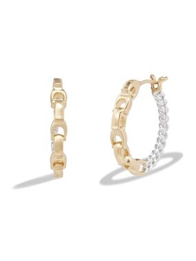 NEW Coach Gold and Silver Hoop Earrings